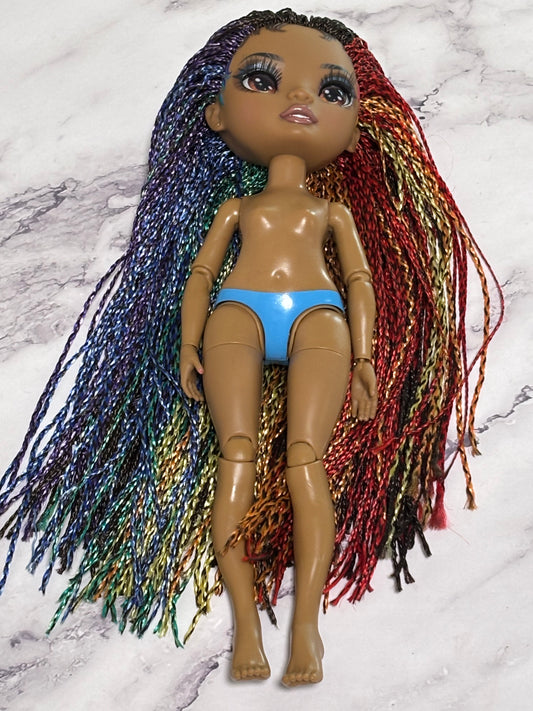 MGA Rainbow High Vanessa Tempo Rockstars AA Articulated Fashion Doll Braids