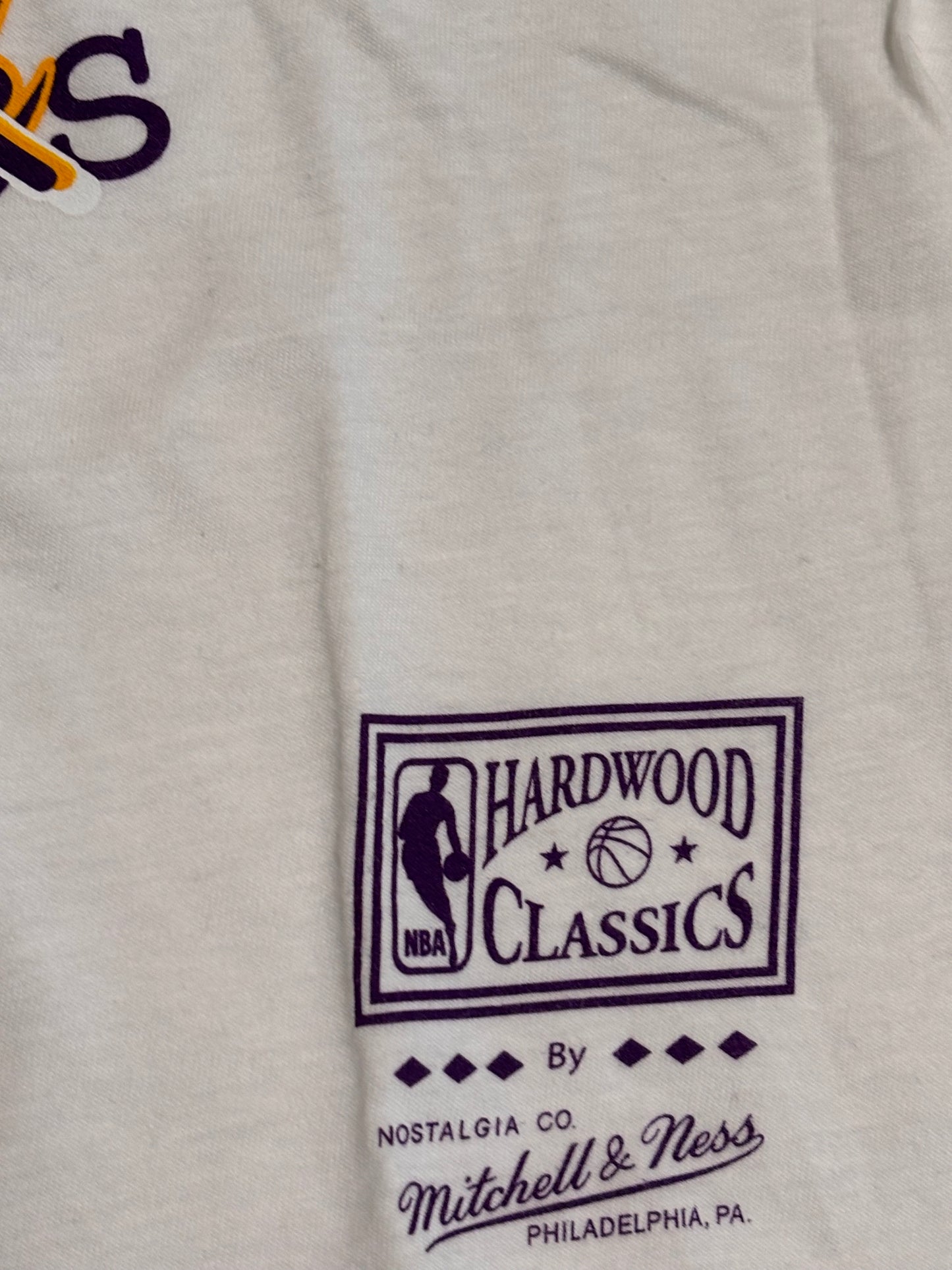 Los Angeles LA Lakers Mitchell & Ness Nba Retro Hardwood Classic HWC Shirt White Youth Kids Medium M 10-12 New NWT