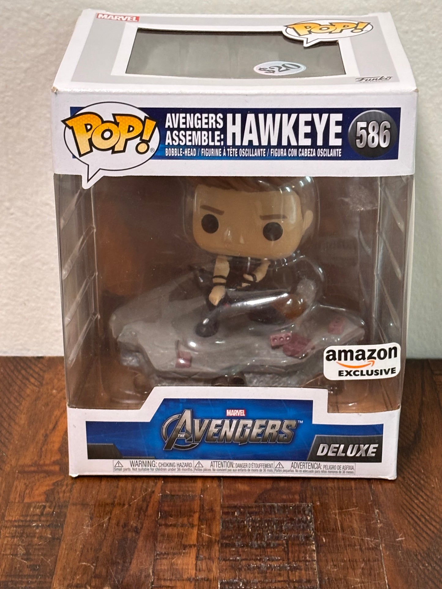 Funko Pop! Marvel Avengers Assemble Hawkeye Deluxe Figure 586 Bobble Head Amazon