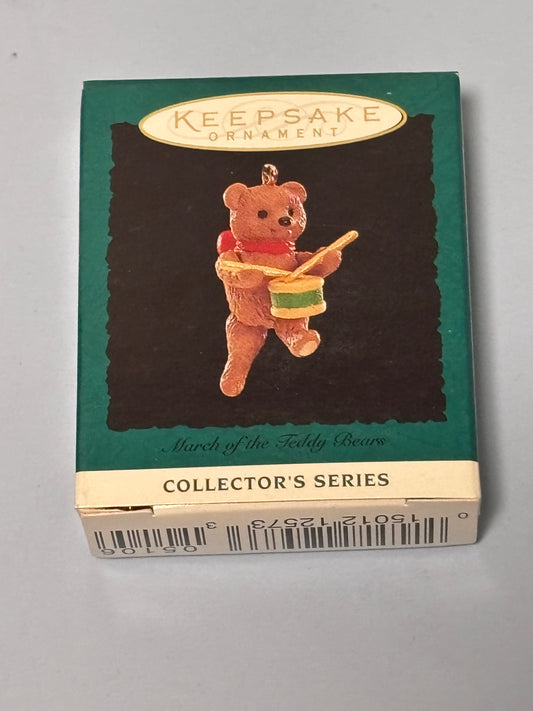 Hallmark Keepsake Ornament March Of The Teddy Bears #2 Christmas Holiday Drummer