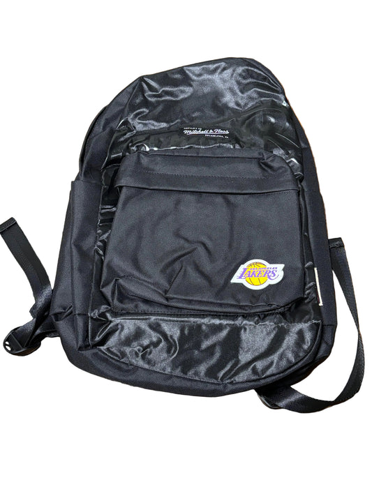 Los Angeles LA Lakers Mitchell & Ness Nba Logo Retro Hardwood Classic HWC BackPack BookBag Bag Black New NWT
