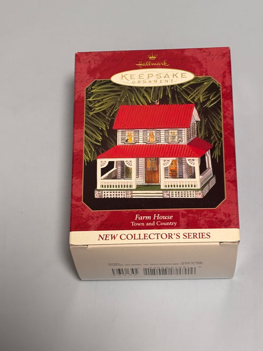 Farm House Town and Country Hallmark New Collector Series #1 Pressed Tin 1999