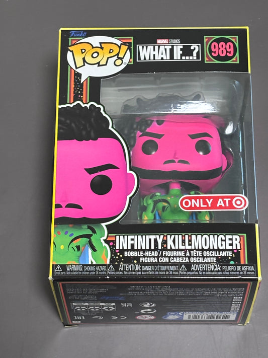 Funko Pop! Marvel What If? Infinity Killmonger #989 Blacklight Target Exclusive