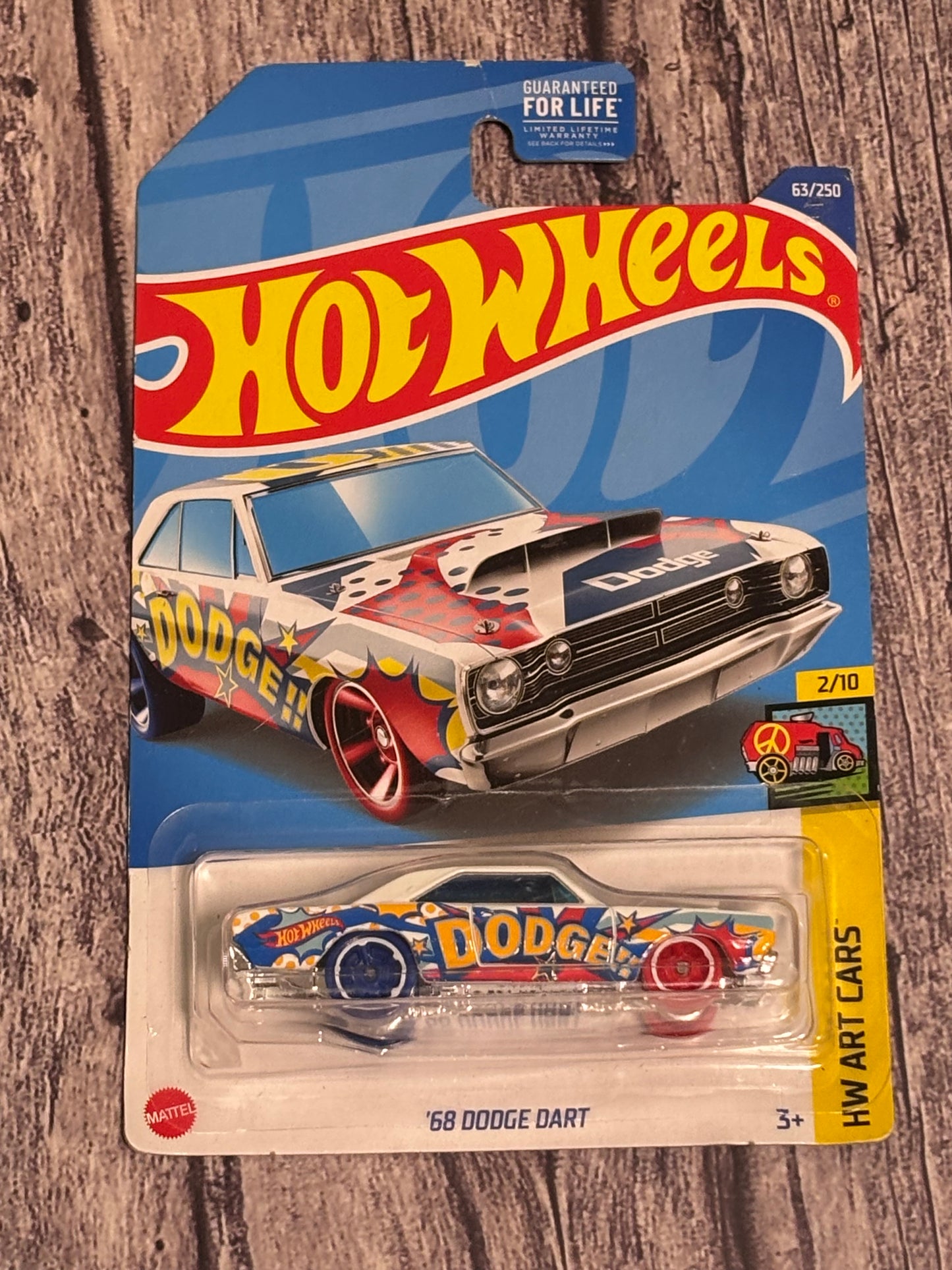 Hot Wheels Dodge Dart HW Art Cars 1:64 Diecast Car White Blue Red Yellow 2021