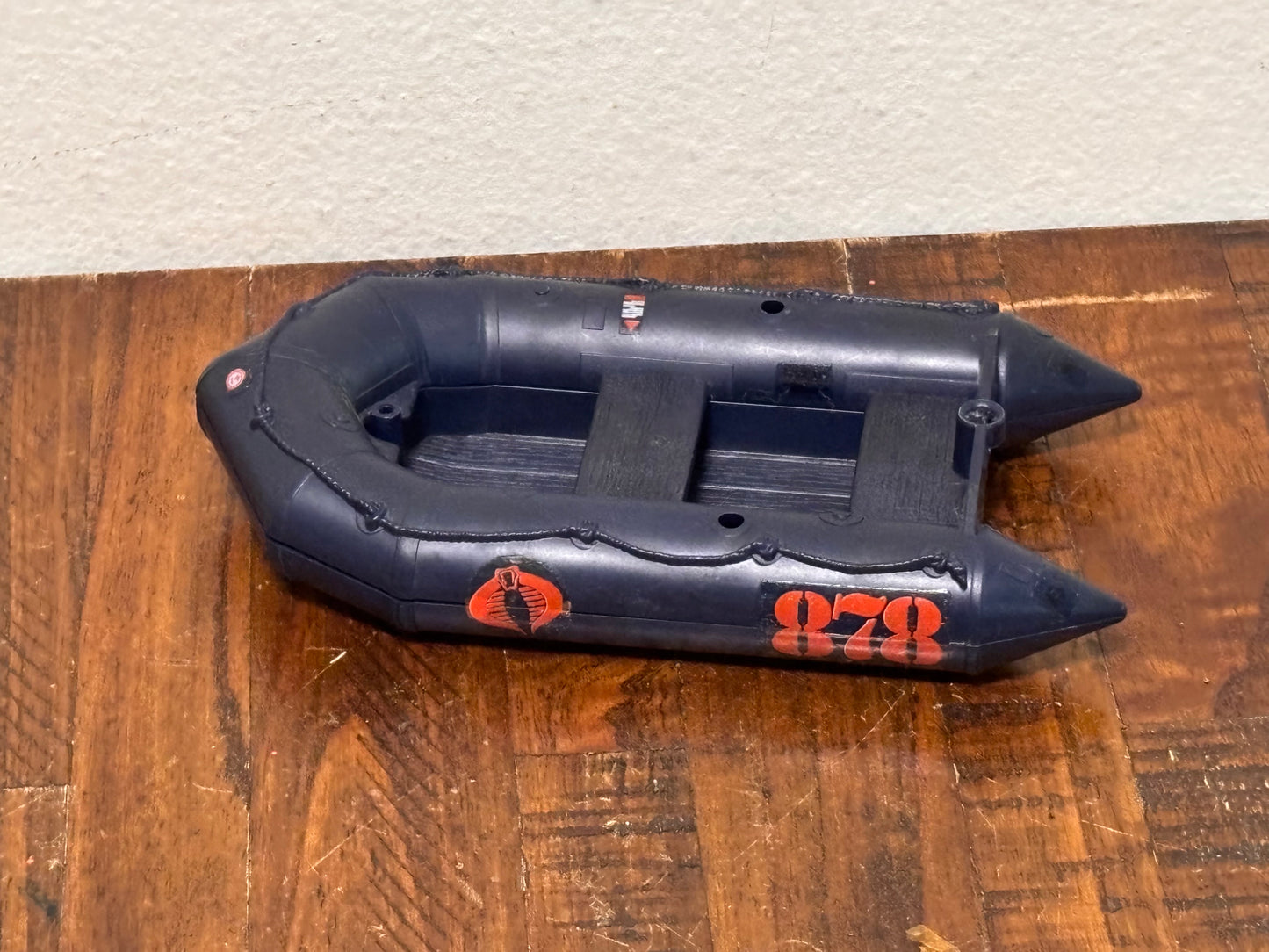 Hasbro 1985 G.I. Joe Navy Blue Boat Raft M-3869 Pontoon 878 GI Vintage Pawtucket RI