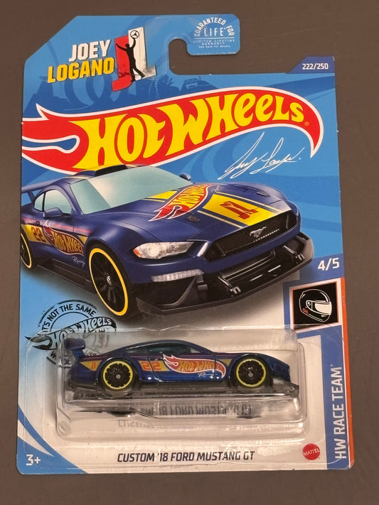 1 2020 Hot Wheels HW Race Team Blue 2018 Custom Ford Mustang GT Joey Logano