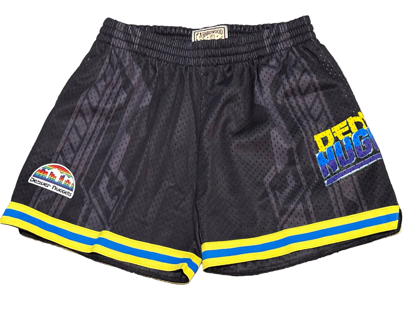 Denver Nuggets Mitchell & Ness NBA HWC Hardwood Classic Black Short Anime Character Art Womens Medium M NWOT New