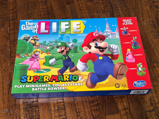 Hasbro The Game of Life Super Mario Board Game, Play Minigames, 2+ Players, 8+