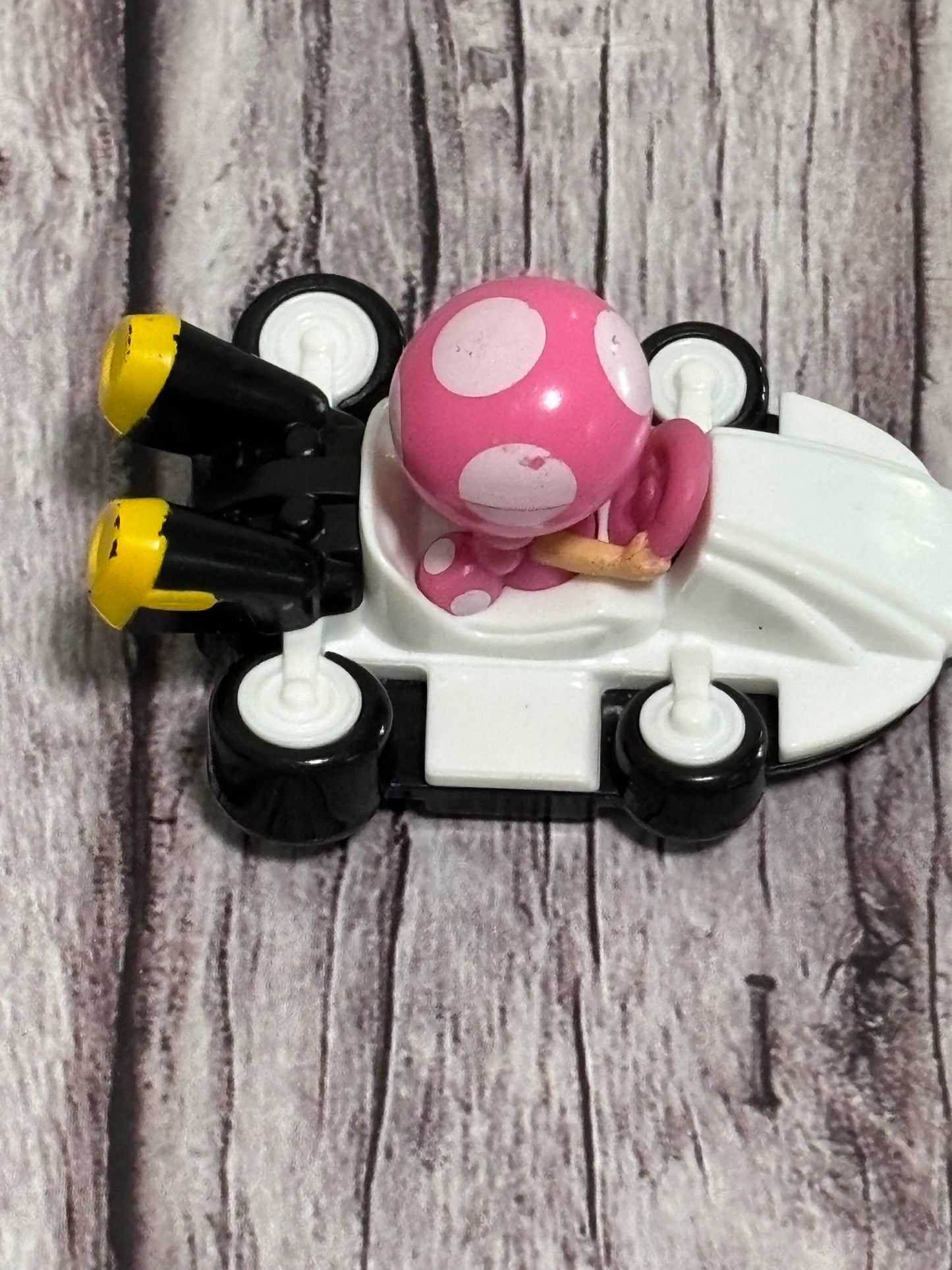 McDonalds Nintendo Mario Kart Toadette Racecar Happy Meal Toy Pink White 2022
