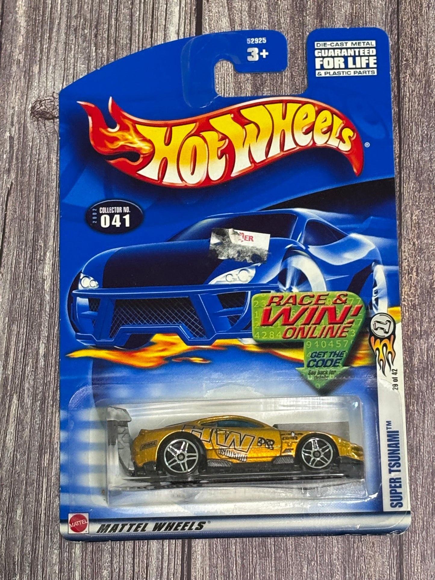 2002 Hot Wheels #41 First Edition 29/42 Super Tsunami Drk Gold w/Gry Wing w/Pr5