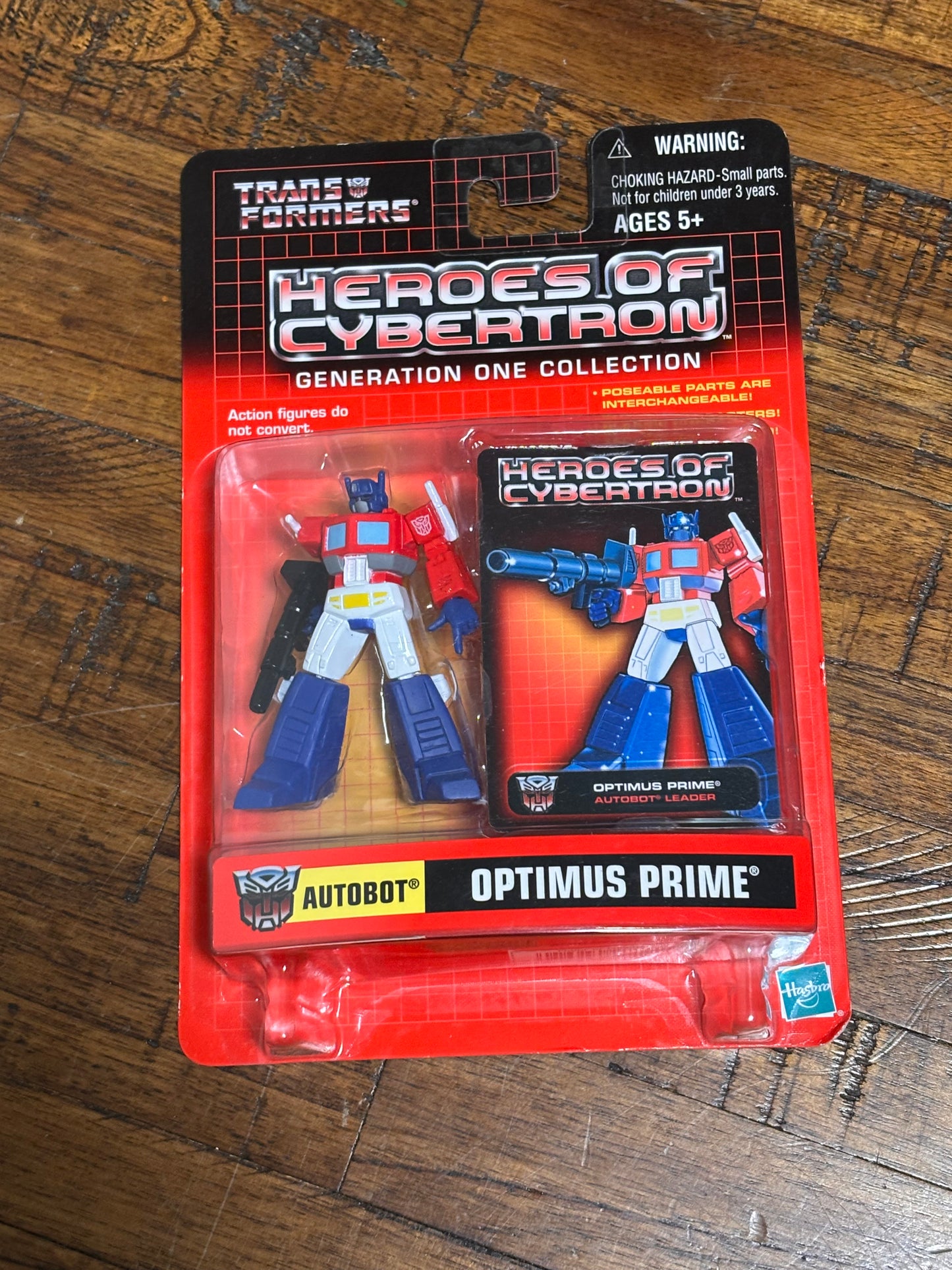 Hasbro Generation 1 G1 Collection Transformers Autobot Optimus Prime Heroes of Cybertron 2001 3.75” Action Figure New