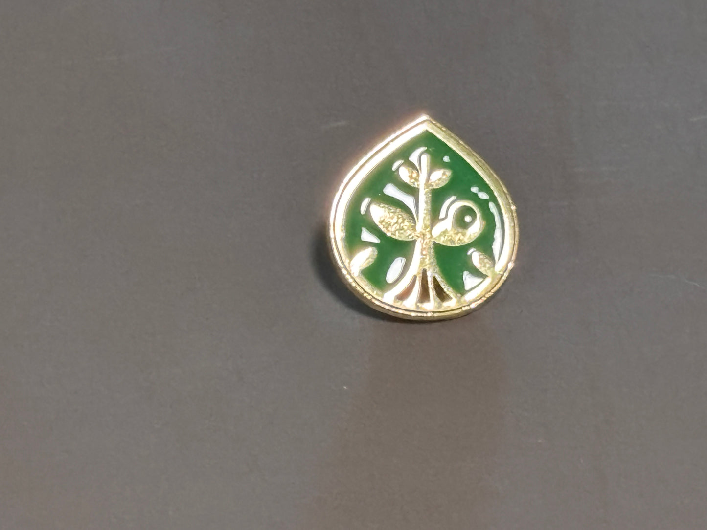 Pokemon X&Y Grass Plant Gym Badge Trainer Badge Gashapon Pin Green