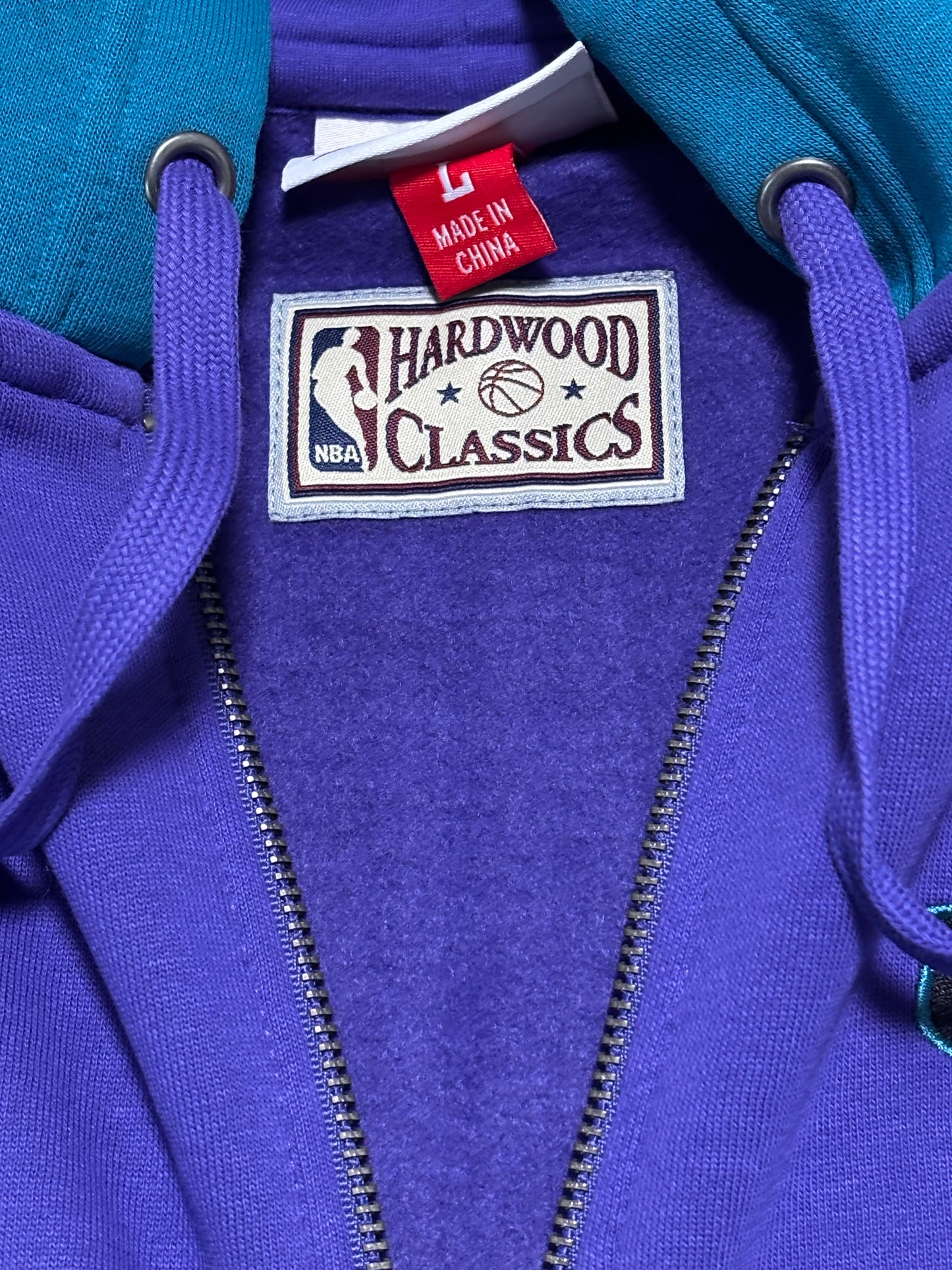Utah Jazz Mitchell & Ness NBA Retro Hardwood Classic HWC Color Fusion Full Zipper Sweat Shirt Hoodie Hooded Brown Teal Turquoise Gray Mens Large L New NWOT