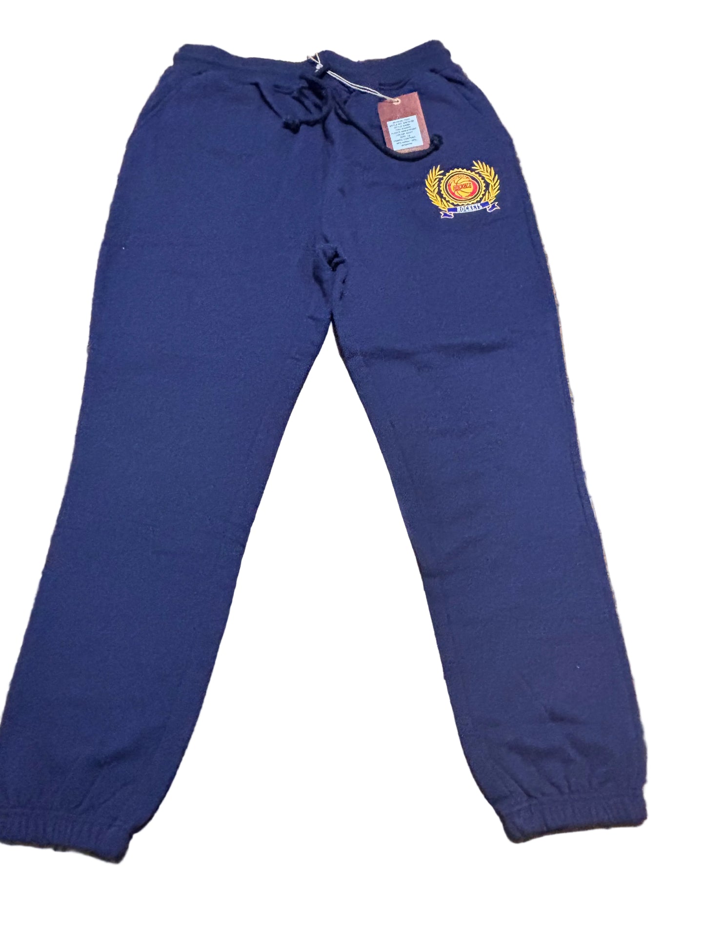 Houston Rockets Mitchell & Ness NBA Retro Hardwood Classic HWC City College Collegiate Style Soft Sweat Pants Navy Blue Men’s Large L New NWT