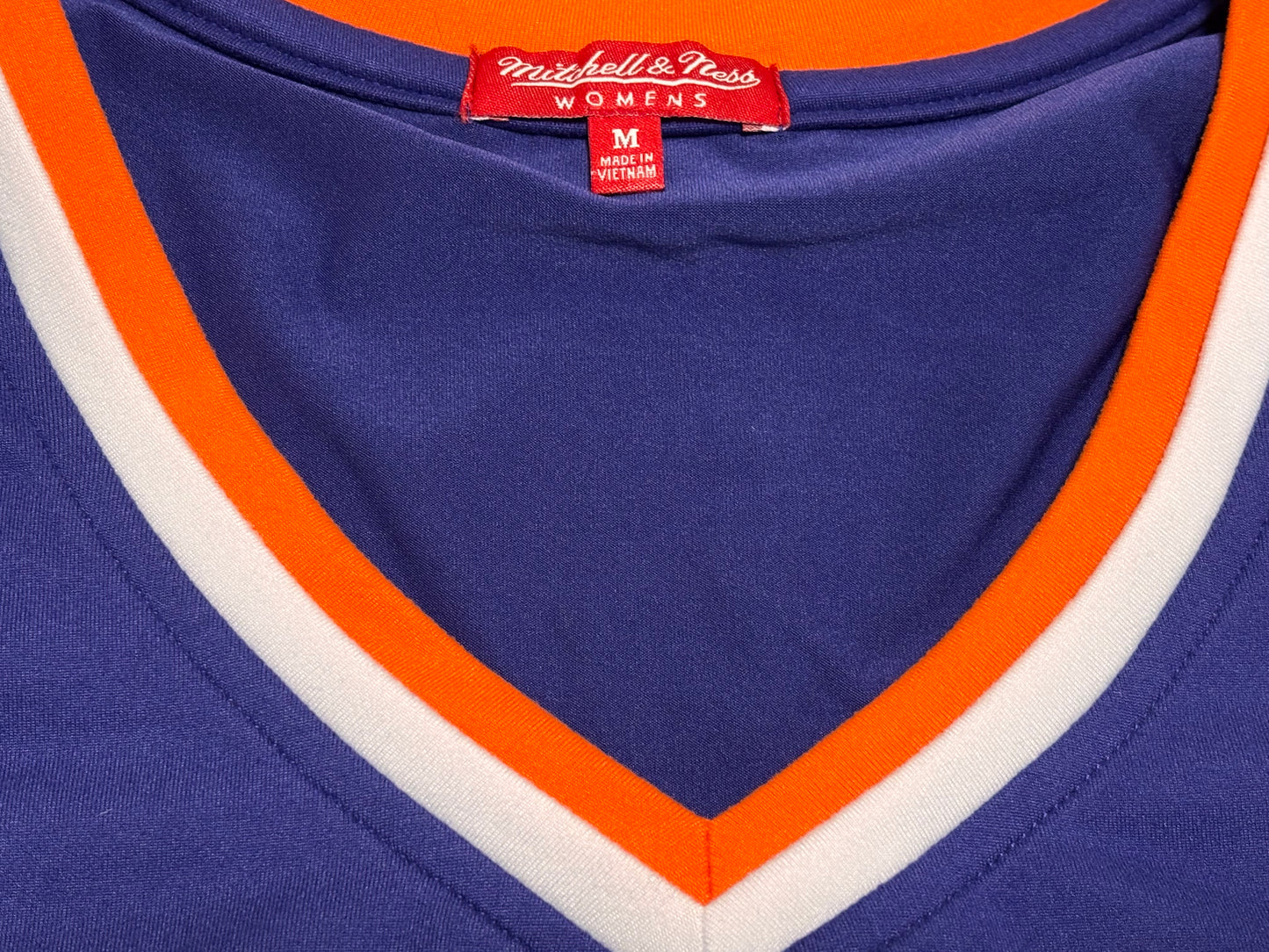 Phoenix Suns Mitchell & Ness NBA Retro Hardwood Classic HWC Warmup Blue Jersey Dress Top Shirt Women’s Medium M New NWOT