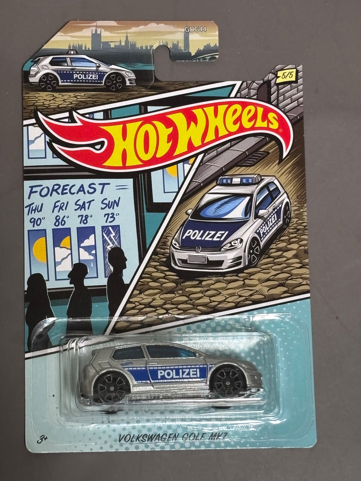 Hot Wheels Police Series POLIZEI Volkswagen Golf MK7 5/5 New