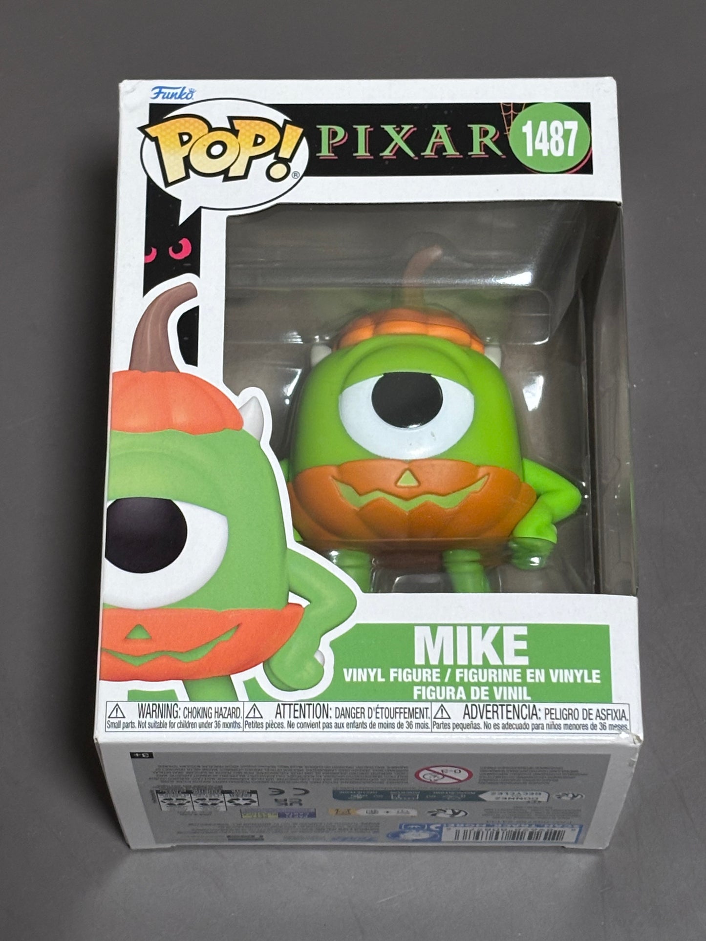 2024 Funko Pop Pixar Disney Monsters Inc. Pumpkin Mike Halloween Figure #1487