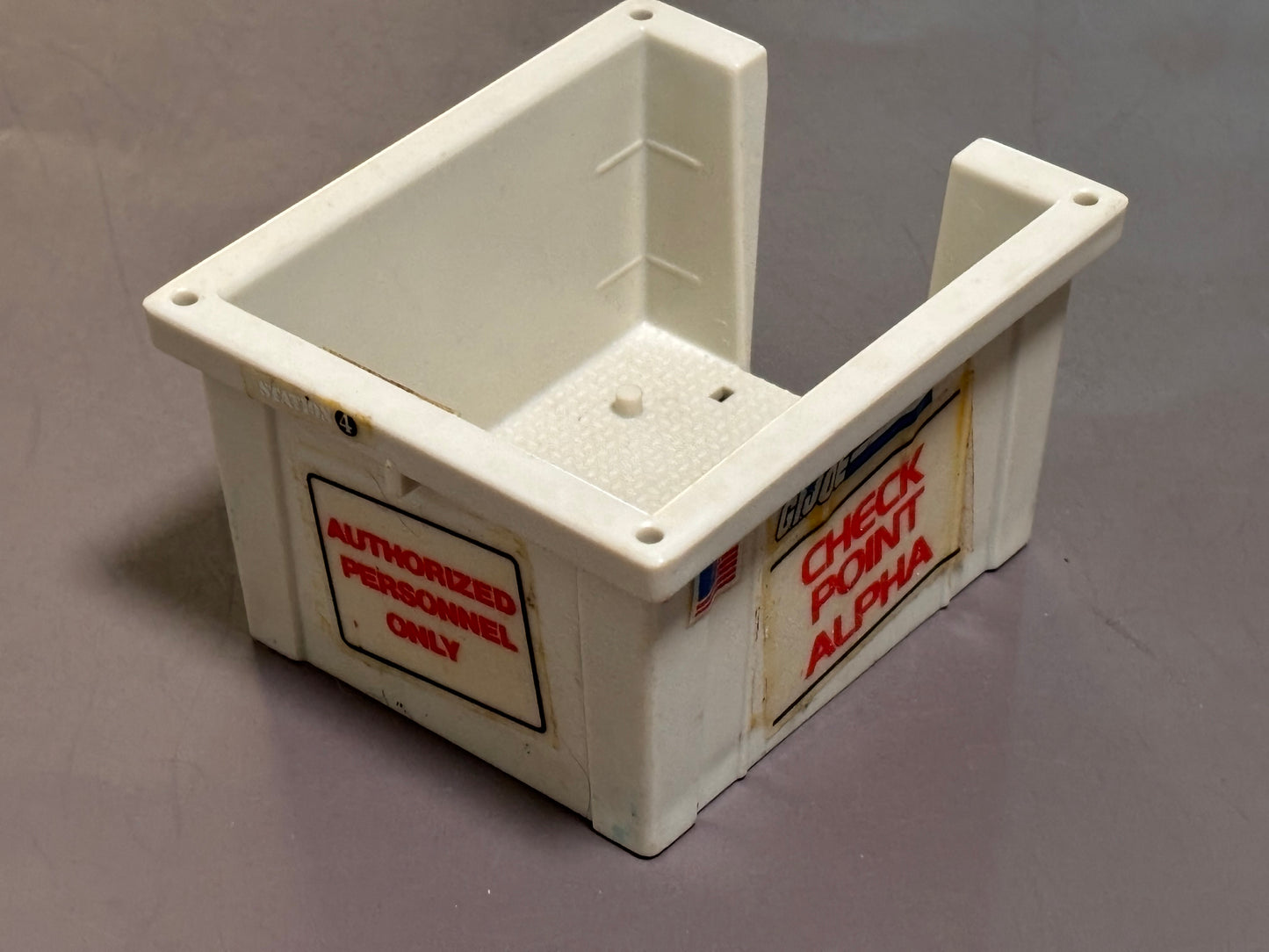 Hasbro Vintage GI Joe 1985 Check Point Alpha Tower Top Accessory Part w/ Stickers
