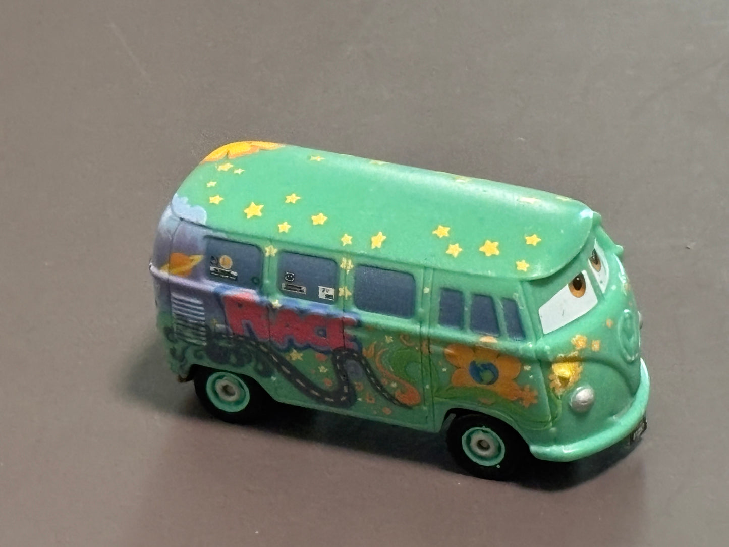 Disney Pixar Cars Volkswagon Diecast Car Toys Kids VW BUS Mattel Peace Love