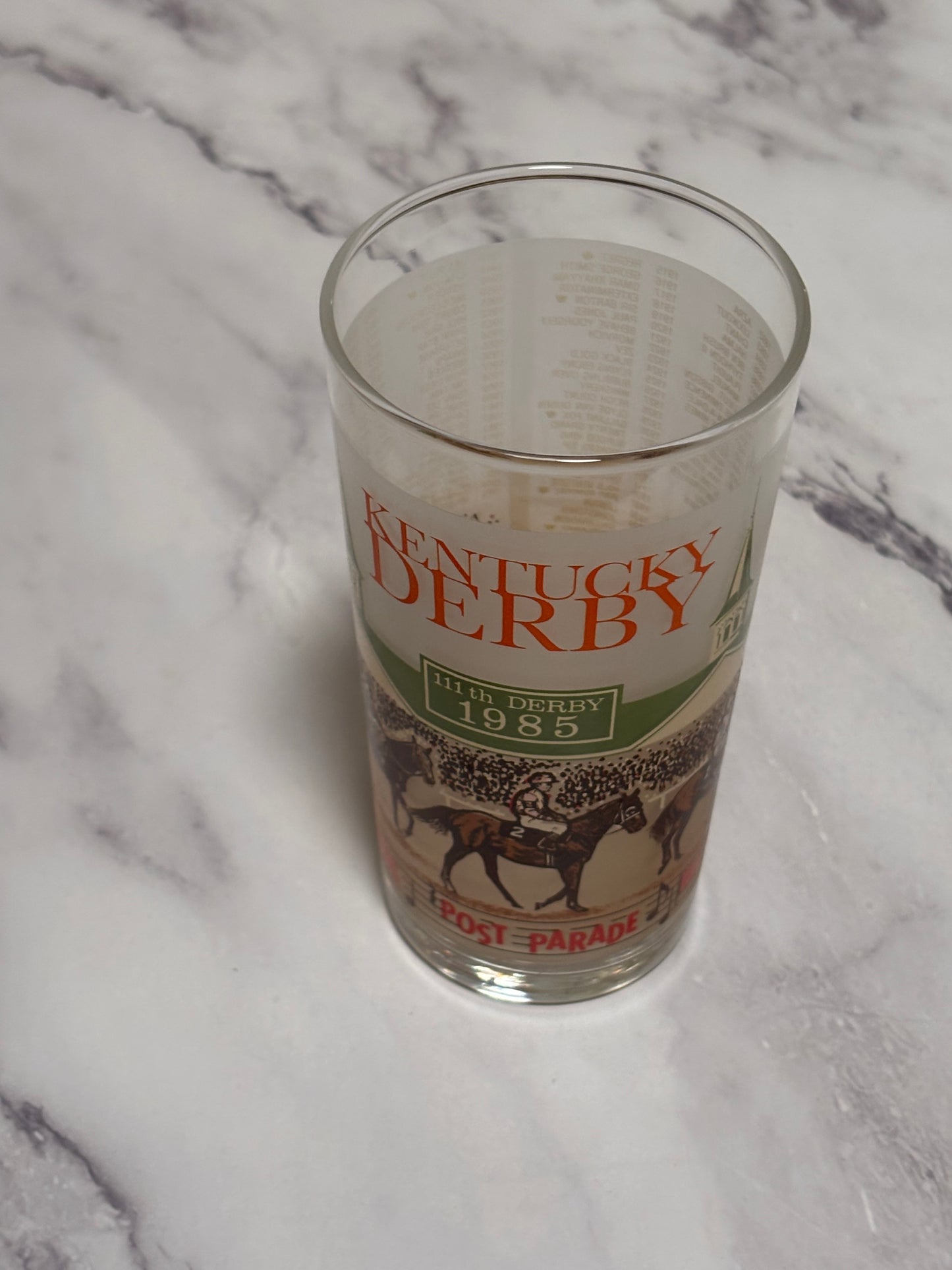 1985 Kentucky Derby Official 111th Churchill Downs Vintage Julep Glass Louisville