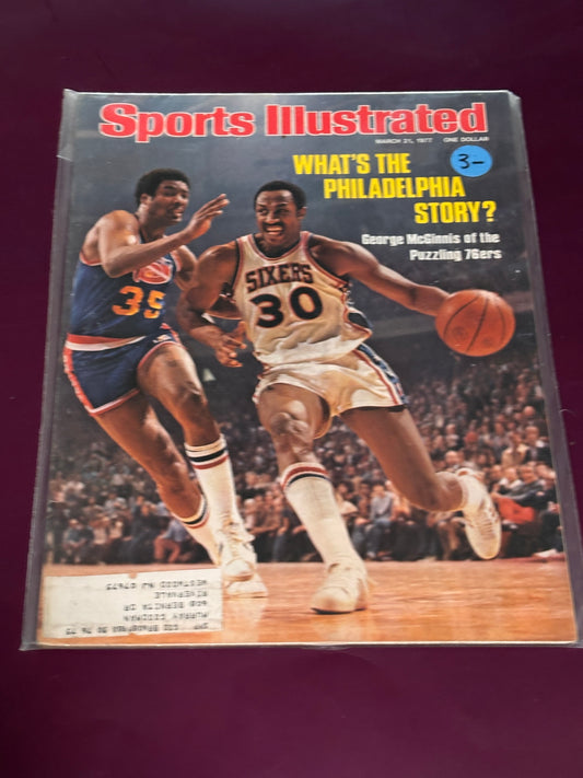 Sports Illustrated March 21, 1977 George McGinnis Philadelphia 76ers 3/21/77