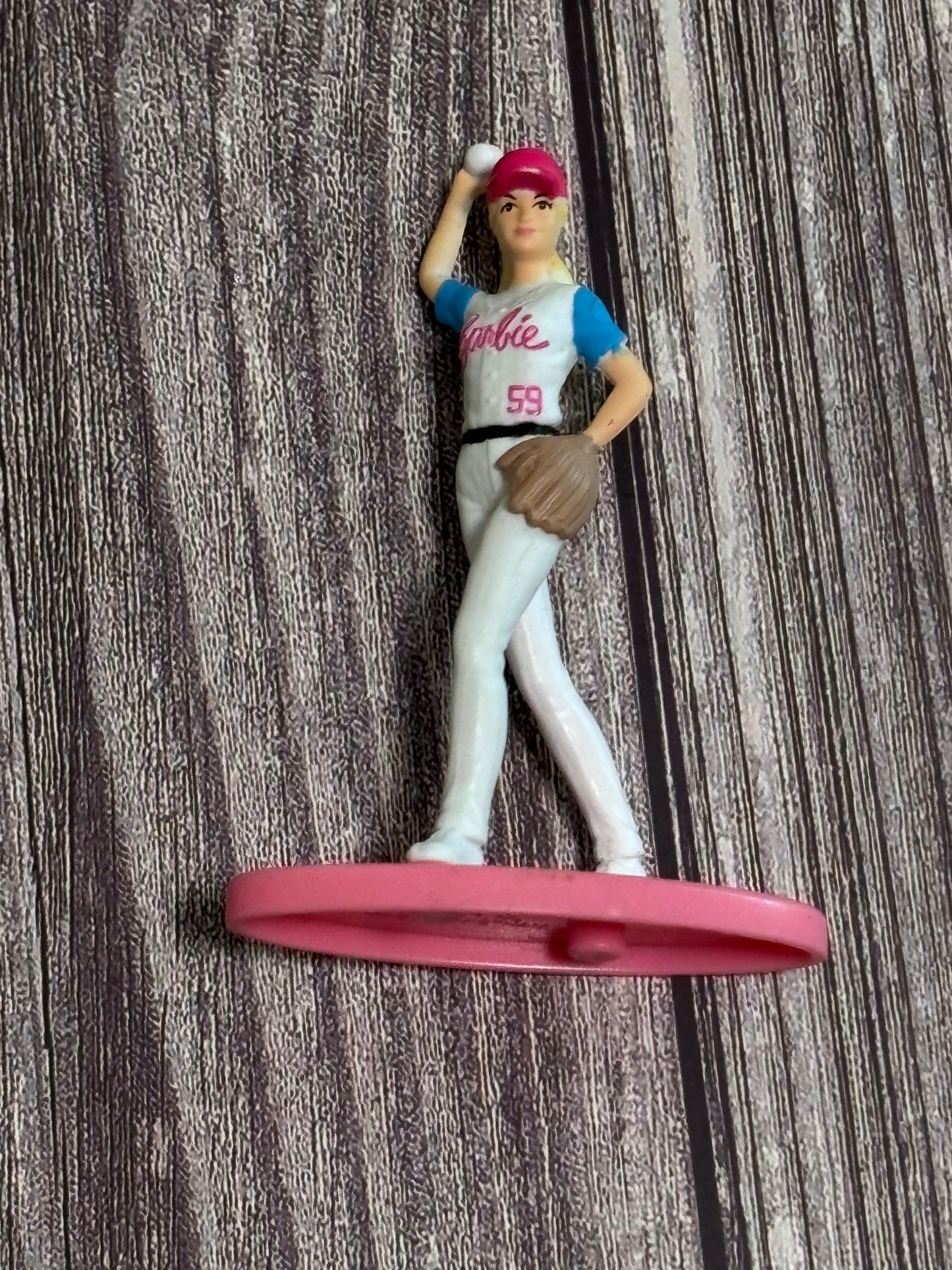 2019 Barbie baseball player miniature figurine Cake Topper 3” Tall