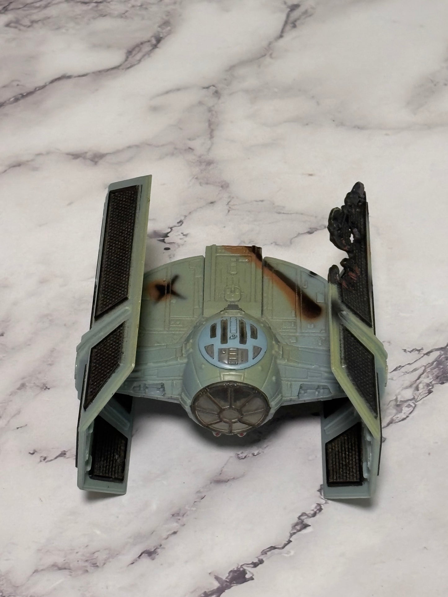 Star Wars Galoob MicroMachines Action Fleet Battle Damaged TIE Advanced X1 Vader