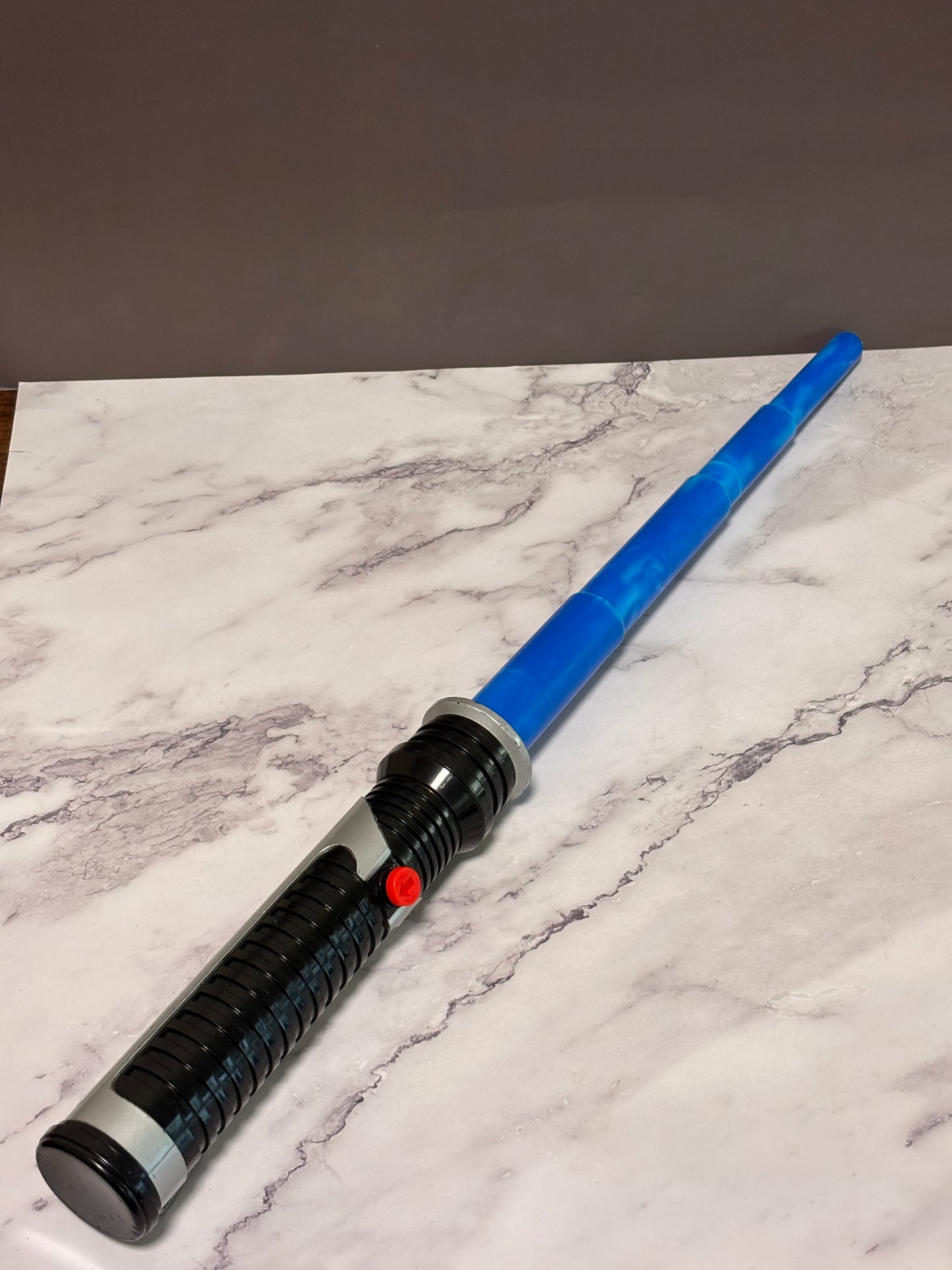 Vintage Star Wars Blue Lightsaber Hasbro 1999 Retractable Flip Toy 32”