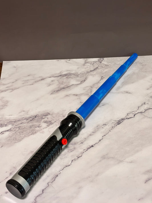 Vintage Star Wars Blue Lightsaber Hasbro 1999 Retractable Flip Toy 32”