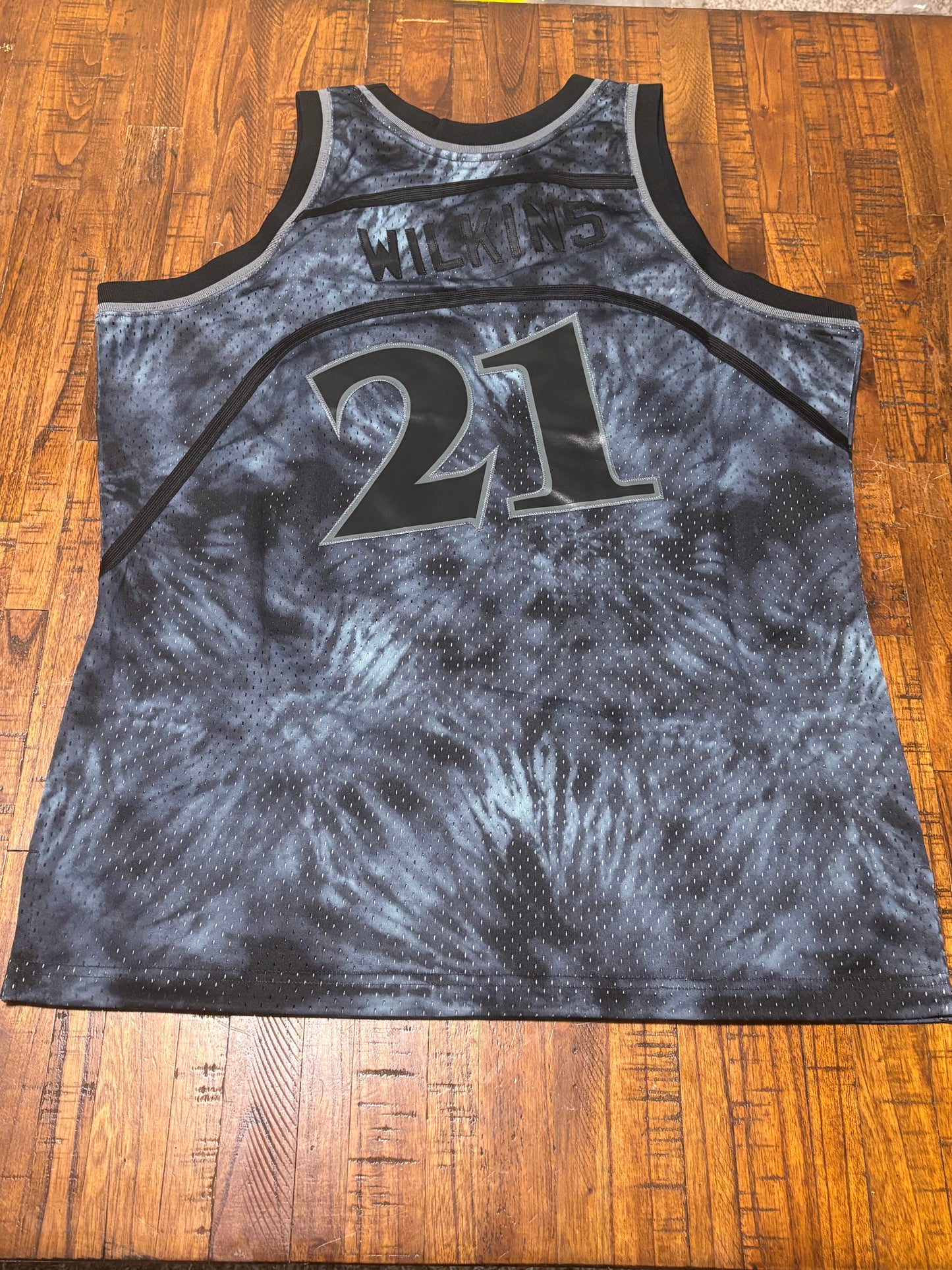 Spud Webb Atlanta Hawks Mitchell & Ness Hardwood Classic HWC NBA Retro Swingman 1986-87 Camo Jersey Ghost Black White Men’s Large L New NWOT