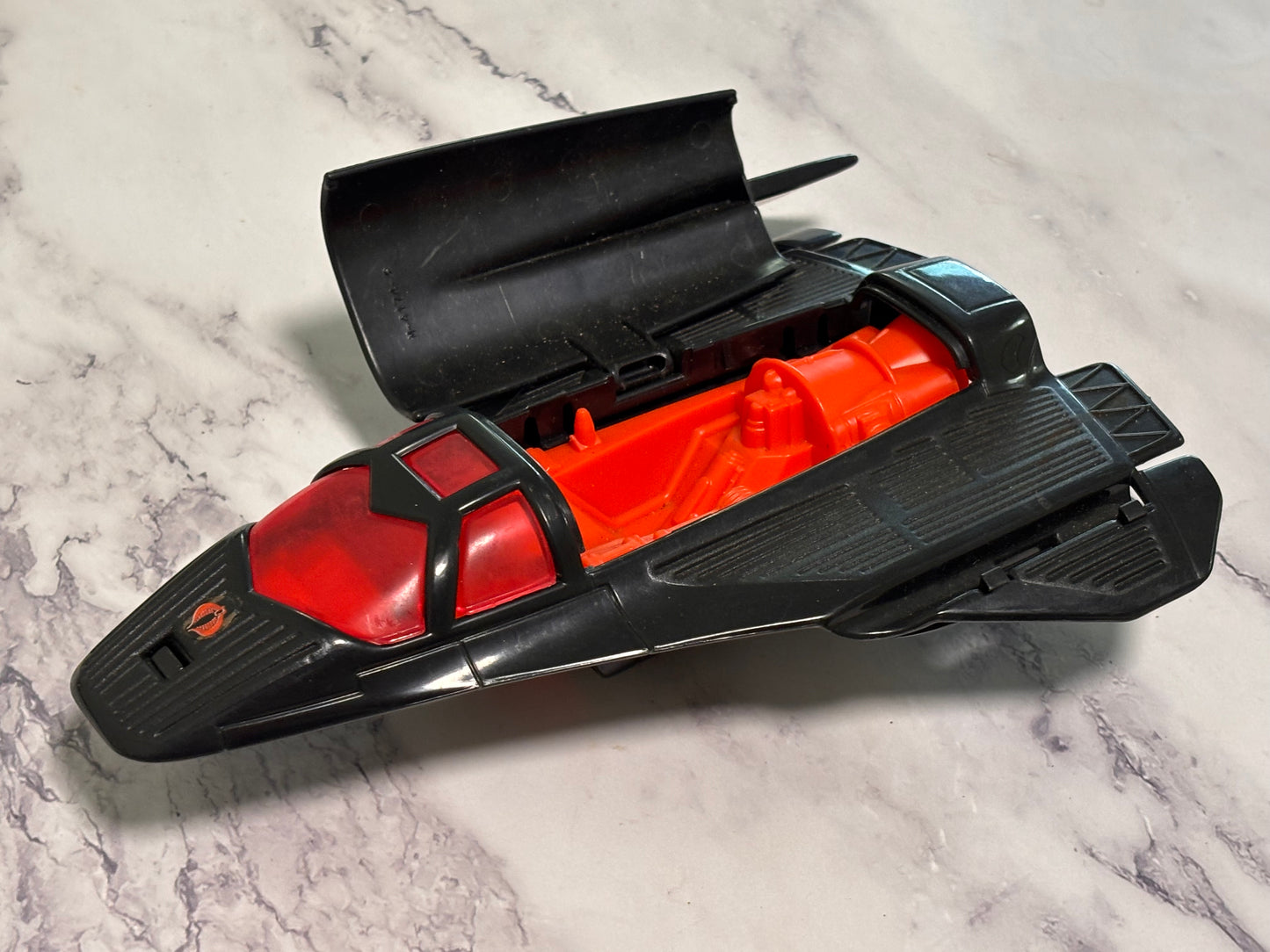 GI Joe Night Raven Recon Drone Jet Plane Vintage 1986 ARAH Vehicle Black Red