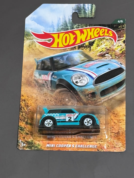 Hot Wheels MINI Cooper S Challenge Diecast Car Blue White 1:64 2018