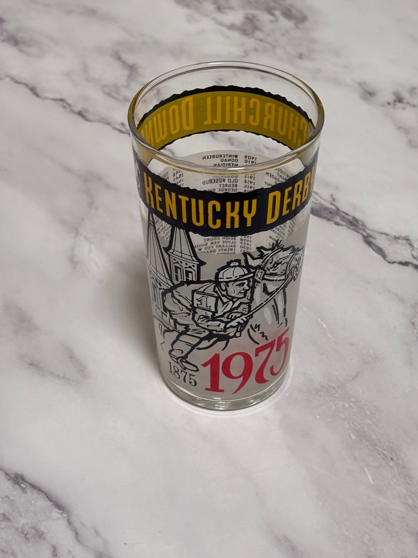 1975 Kentucky Derby Official 101st Churchill Downs Vintage Julep Glass Louisville