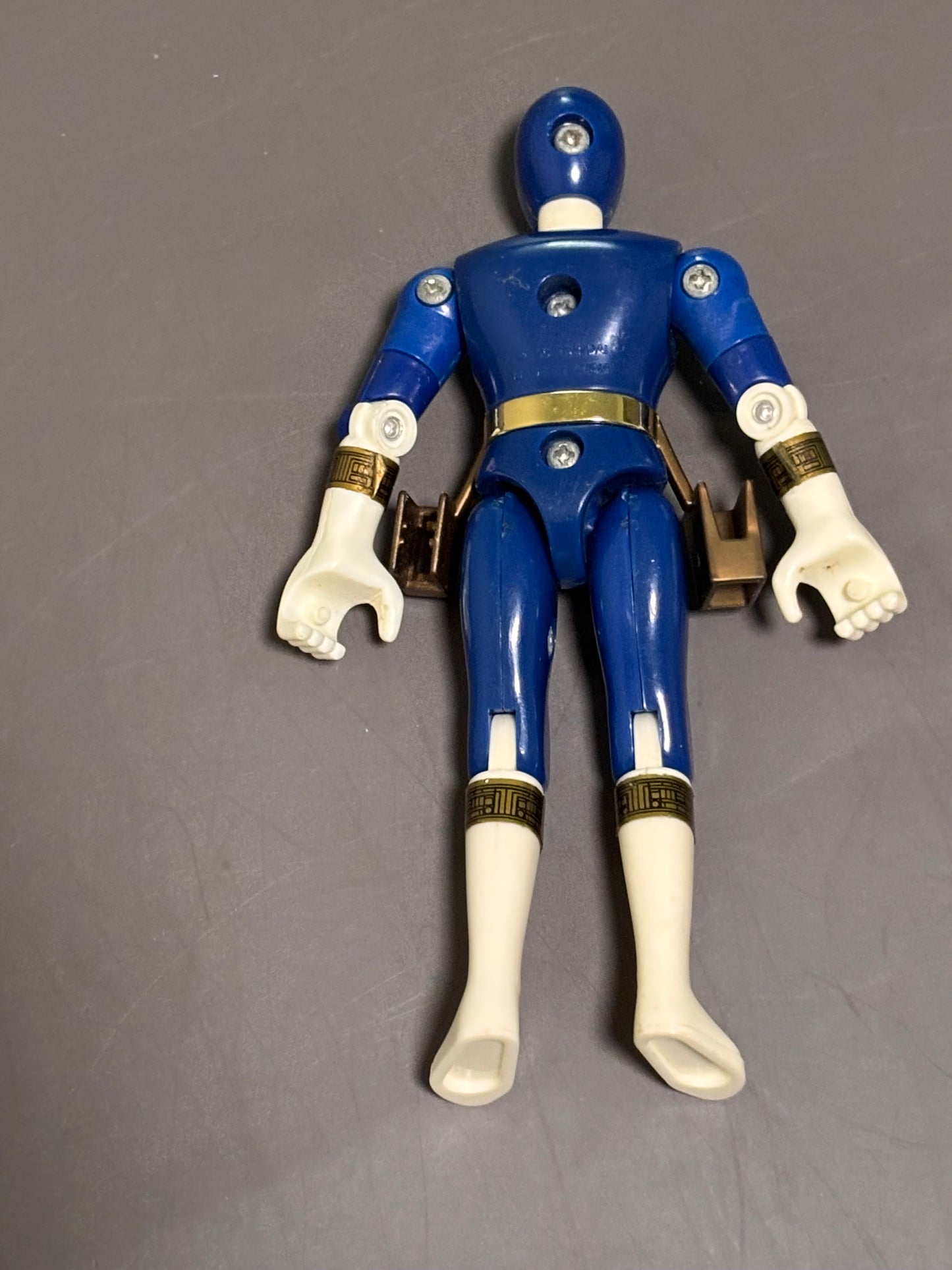 Vintage Power Rangers Zeo 4.5" Blue Ranger Action Figure 1996 Bandai