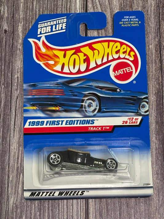 Hot Wheels Track T Roadster Hot Rod Car Black Diecast 1/64 First Editions 12/26