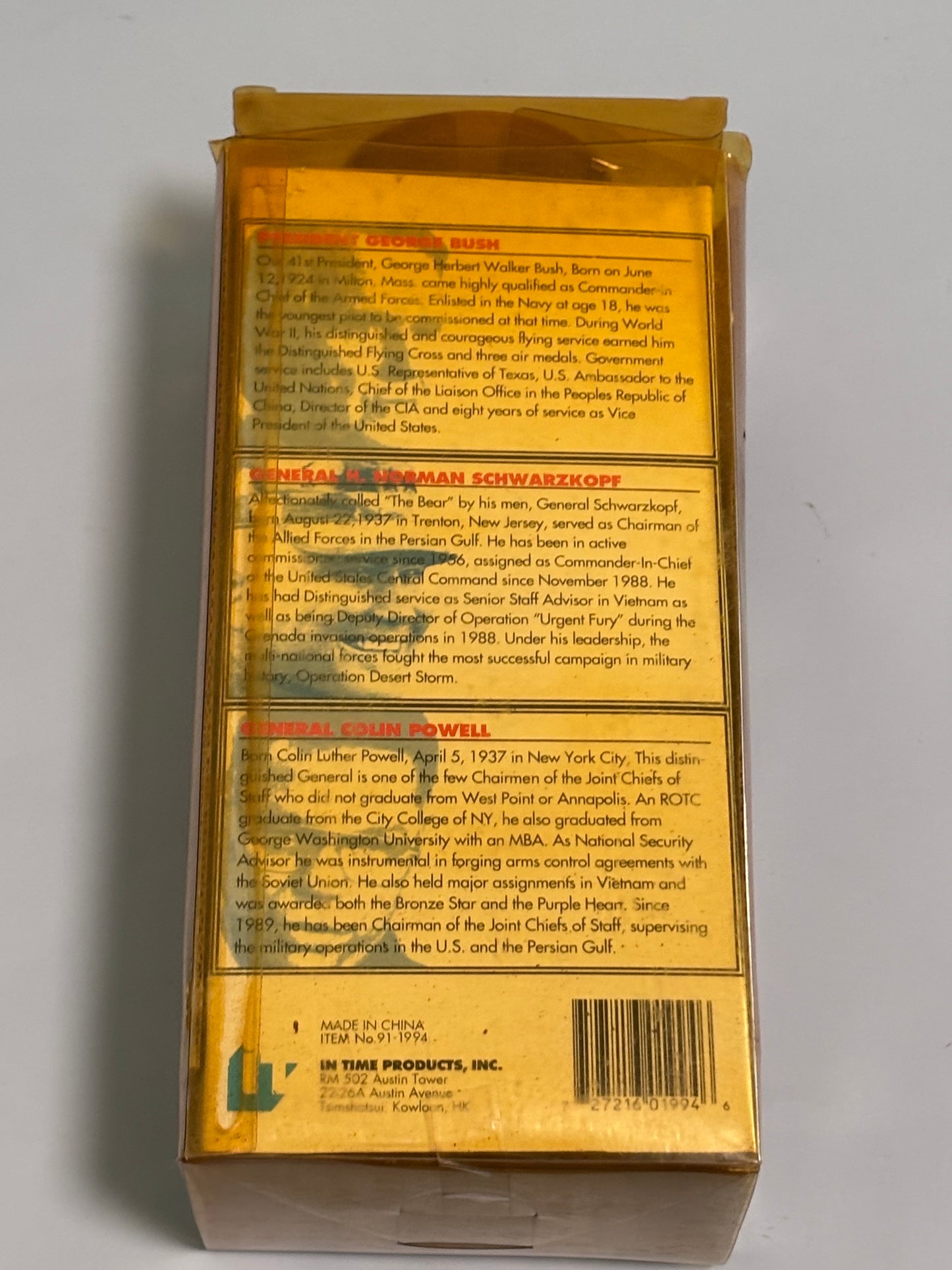 VINTAGE General Norman Schwarzkopf Operation Desert Storm Hero Figure New