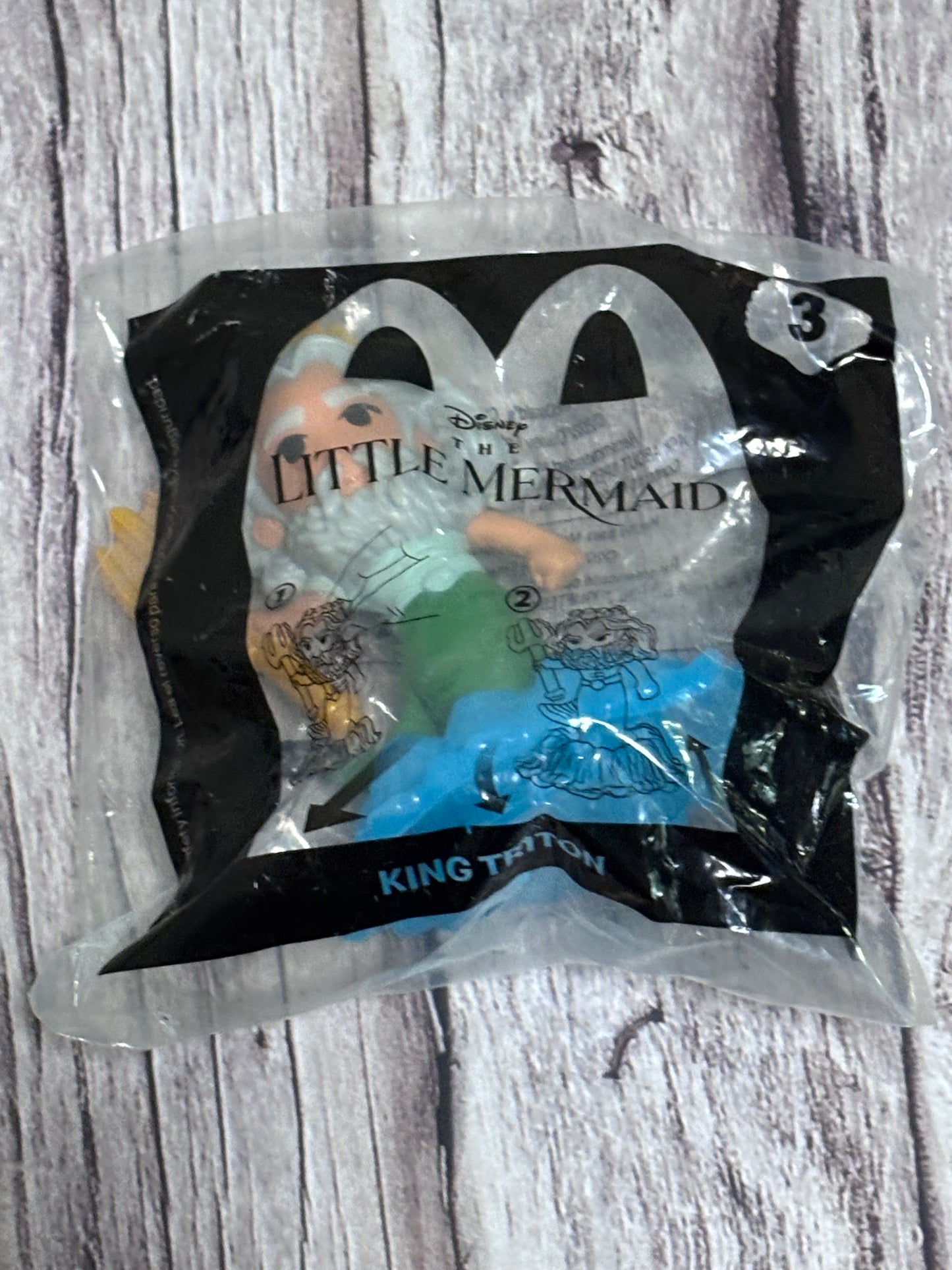 2023 McDonald's Disney The Little Mermaid King Triton Happy Meal Toy New #3