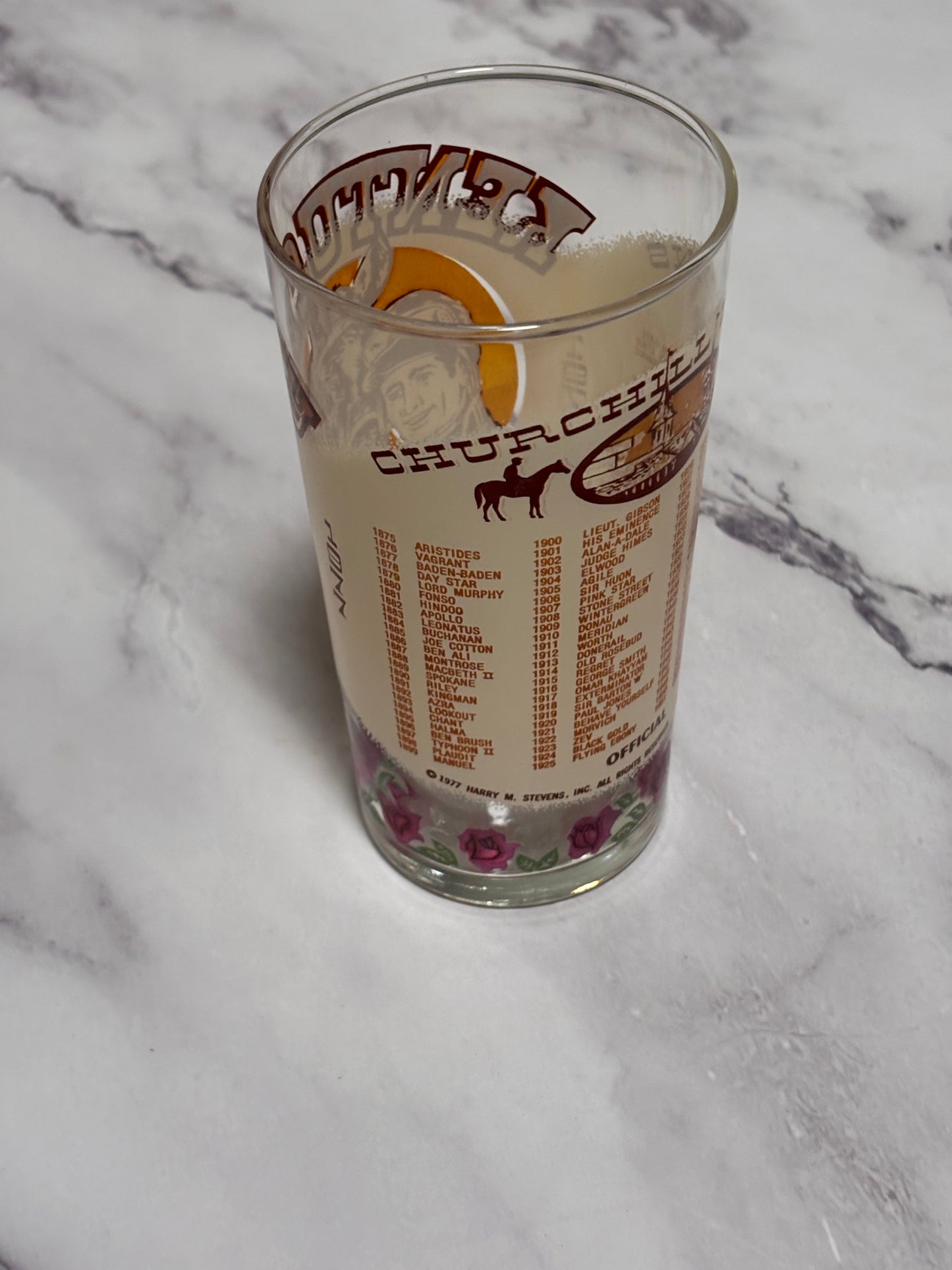 1977 Kentucky Derby Official 103rd Churchill Downs Vintage Julep Glass Louisville