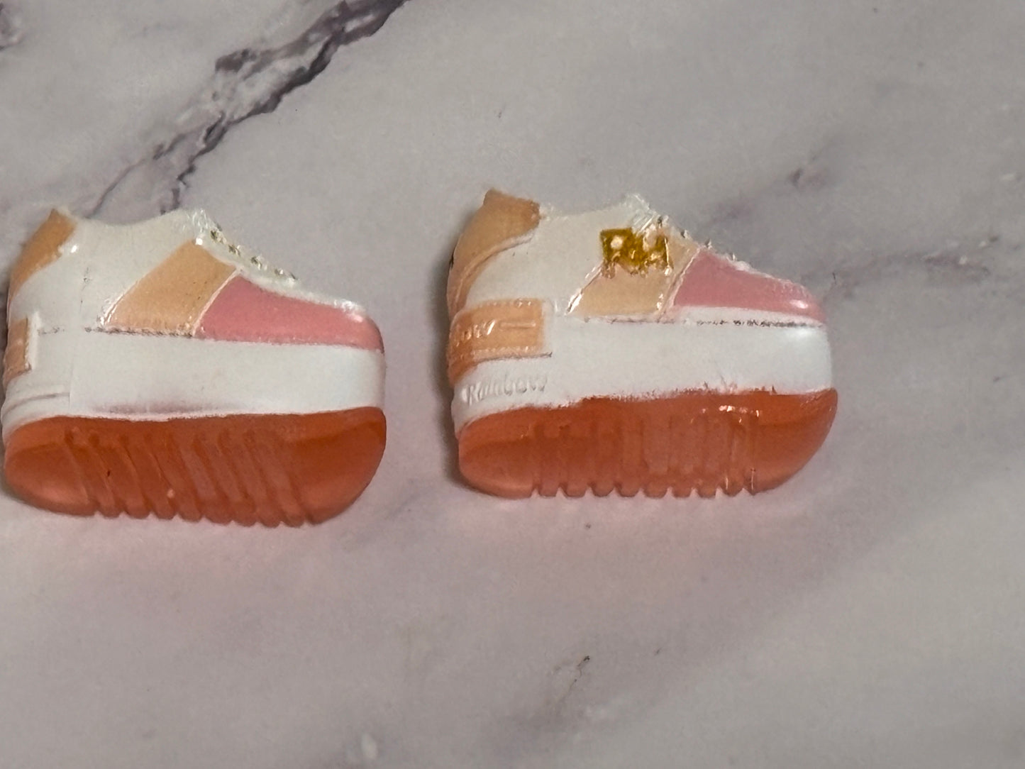 Rainbow High Georgia Bloom Series 3 Pink Peach Platform Shoes Sneakers