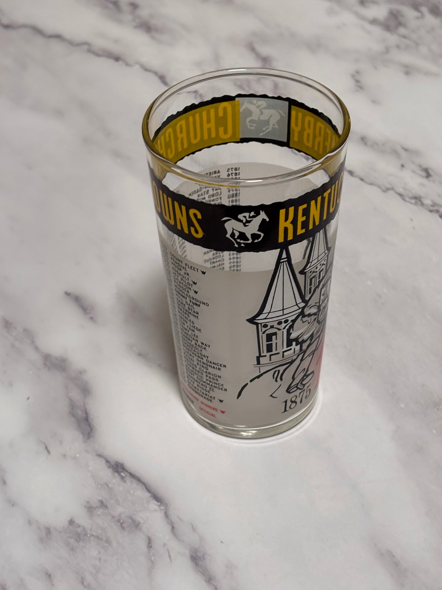 1975 Kentucky Derby Official 101st Churchill Downs Vintage Julep Glass Louisville