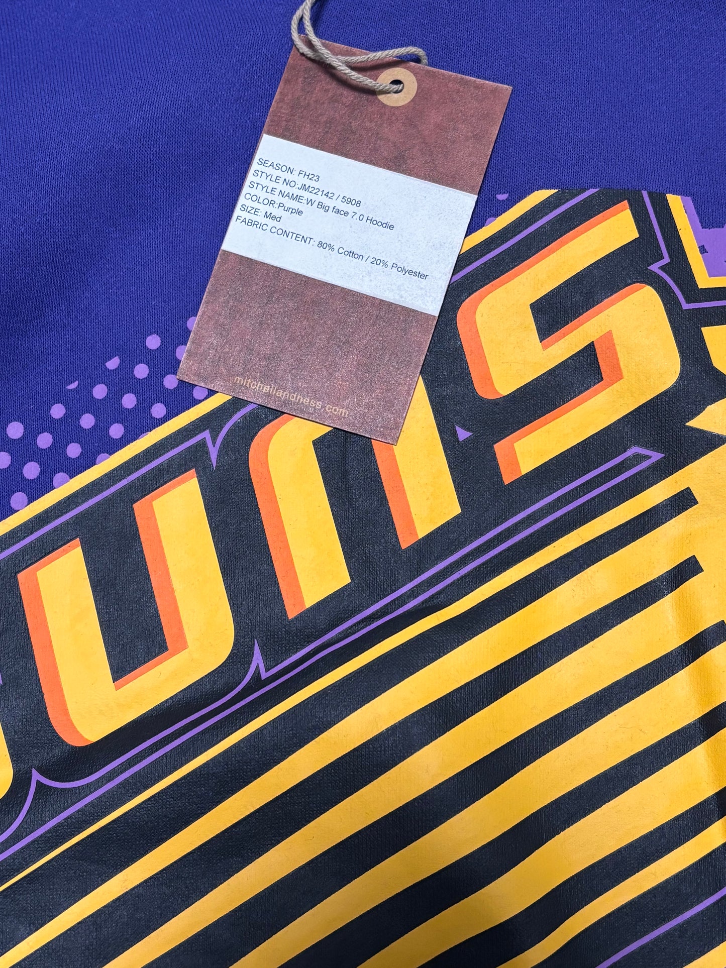 Phoenix Suns Mitchell & Ness NBA Retro Hardwood Classic HWC Big Face 7.0 Fashion Pullover Hoodie Sweat Shirt Blue Women’s Medium M New NWT