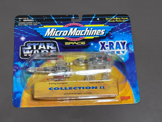 Micro Machines Star Wars X-Ray Fleet Collection X-Wing Fighter Imperial AT-AT