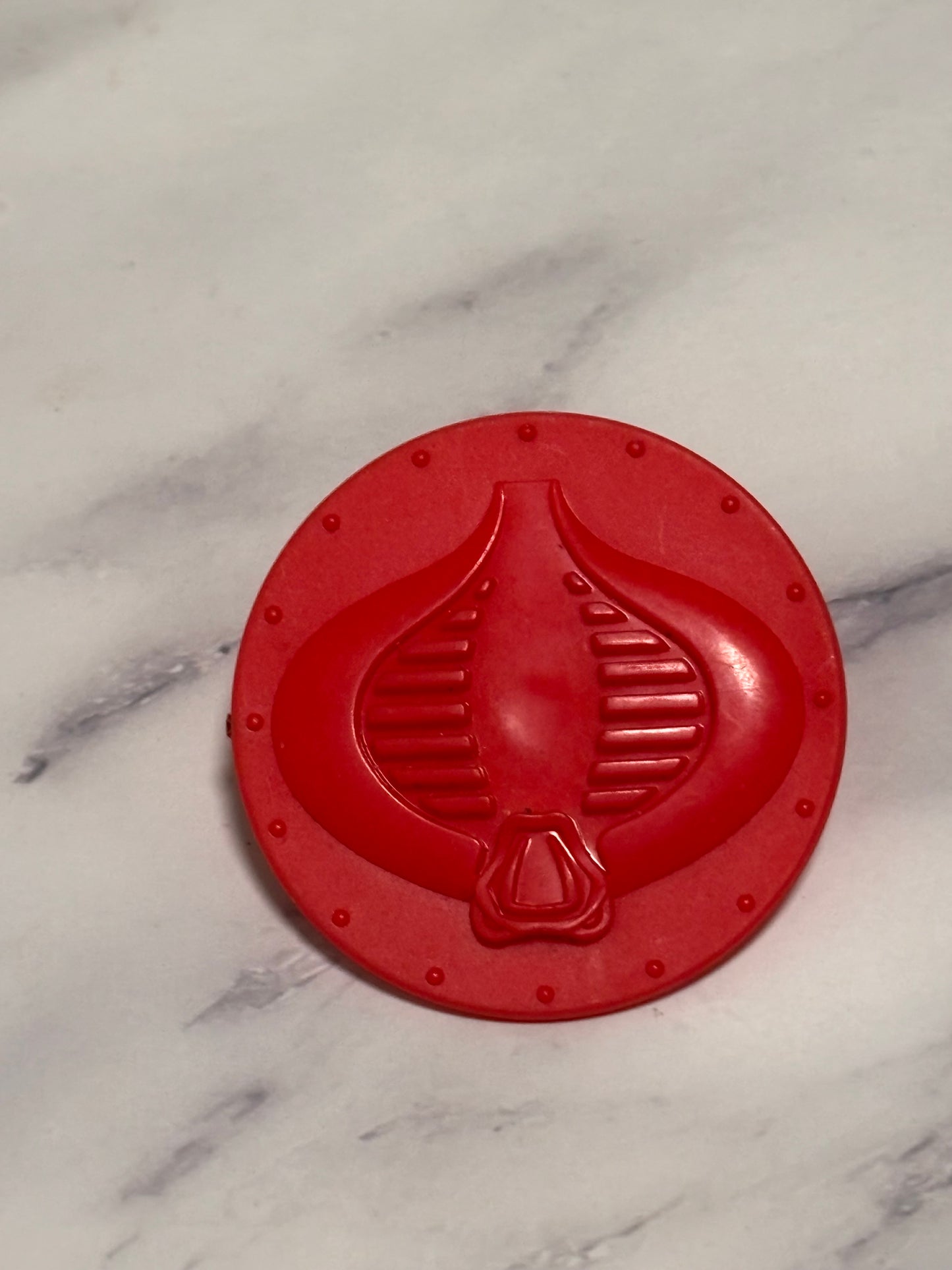 Vintage 1986 Hasbro GI Joe Cobra Stun Vehicle Cobra Logo Wheel Cover Hubcap M-4225