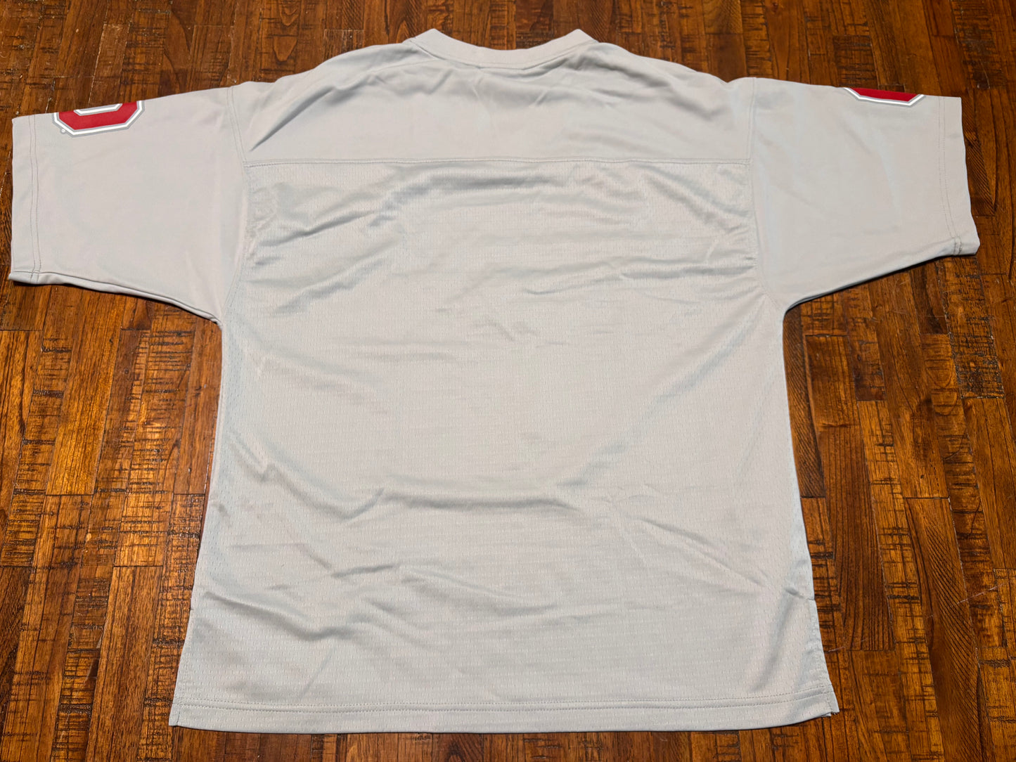 Ohio State Buckeyes Mitchell & Ness College Collegiate Football Fight Song Legacy Mesh Shirt Jersey Gray Men’s Large L NWOT New