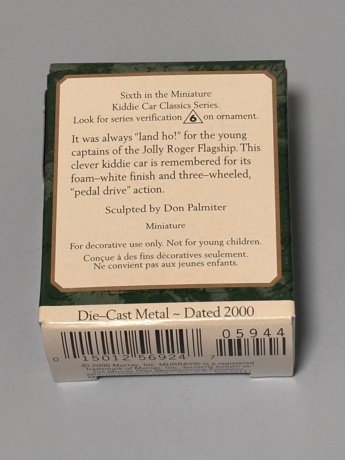 Hallmark Keepsake Miniature Ornament 1968 Murray Jolly Roger Flagship Kiddie Car