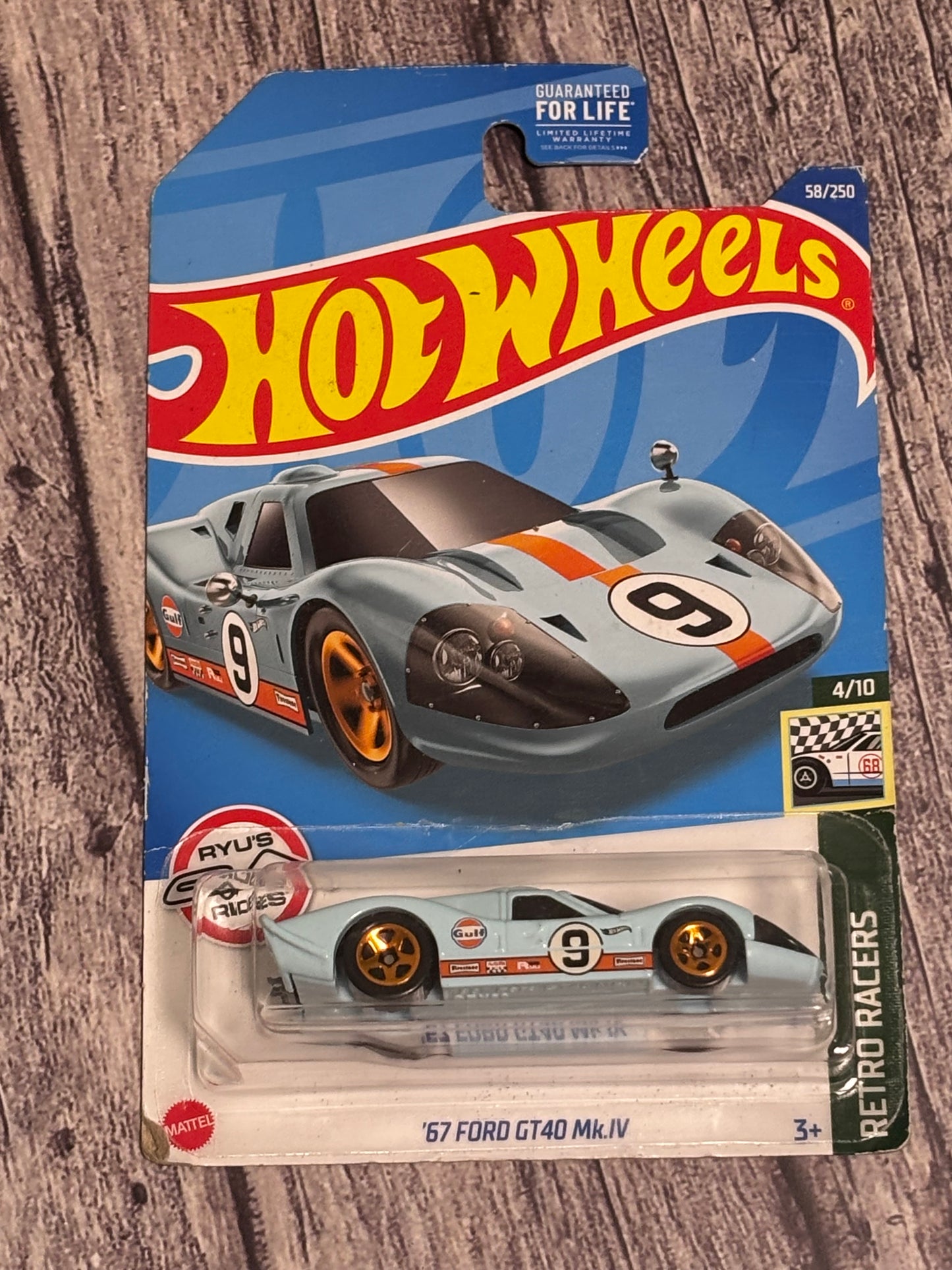 2022 Hot Wheels 67 Ford GT40 MK.IV Retro Racers 4/10 Gulf Firestone Ryu's Rides
