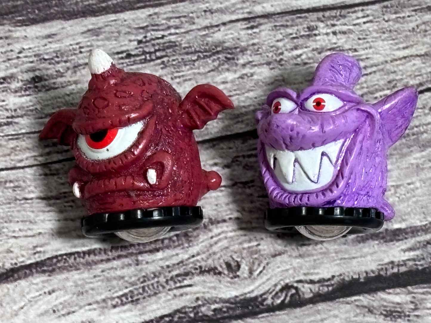 Lot of 2 2010 Wowwee Monster Marbles Rolling Mini Figures 1.5”