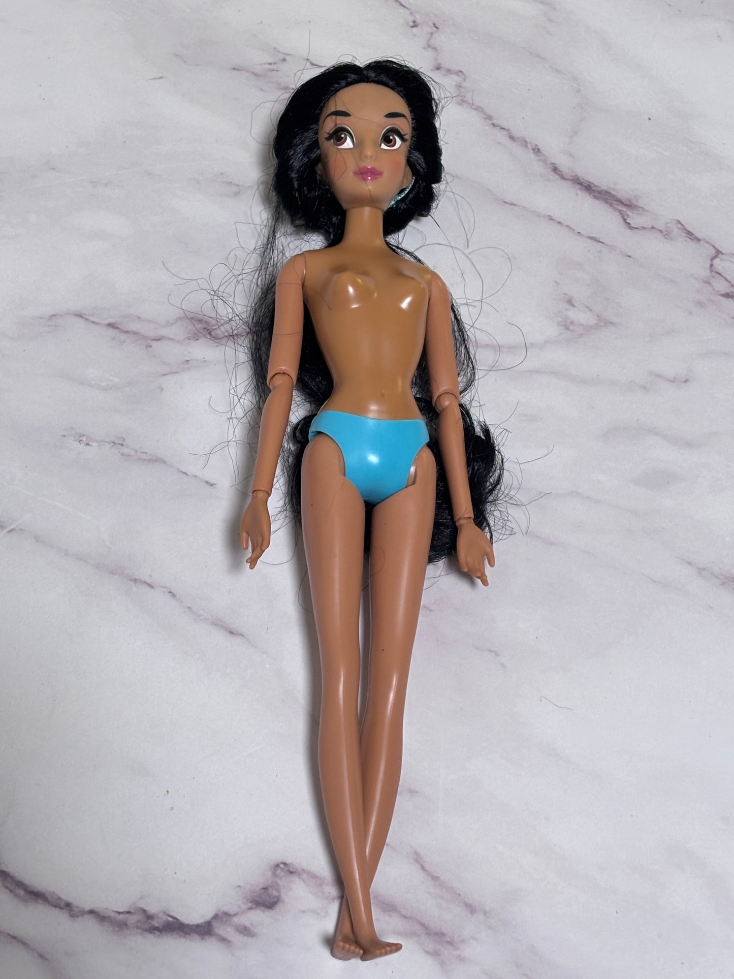 Disney Store London Aladdin Princess Jasmine Articulated Barbie Doll Nude 12”