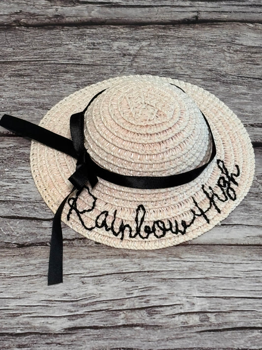 Rainbow High Pacific Coast Bella Parker Doll Beach Outfit Pink Straw Floppy Hat