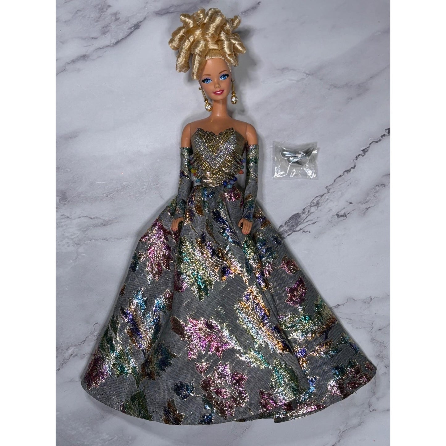 OOAK Barbie By Bruce A Nygren Custom Gown Hairdo Artist Designer Doll rainbow